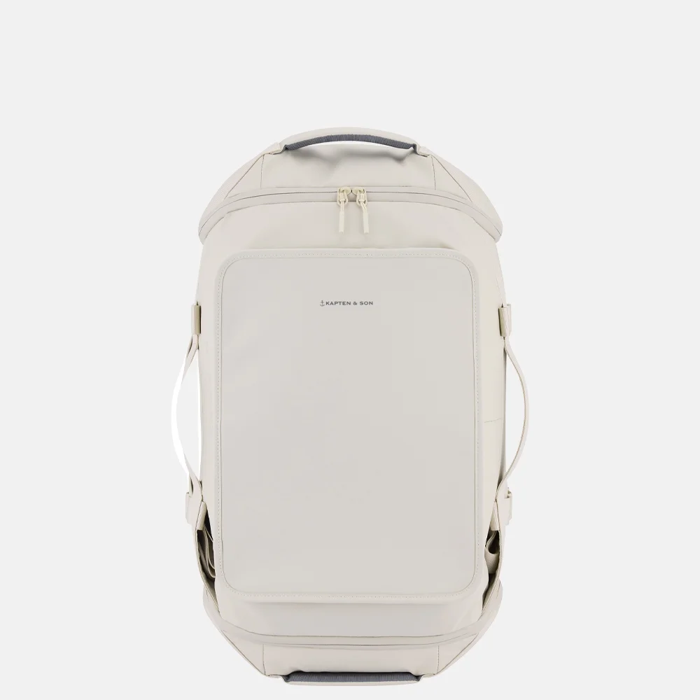 Kapten & Son Lisbon duffle rugzak sandstone bij Duifhuizen