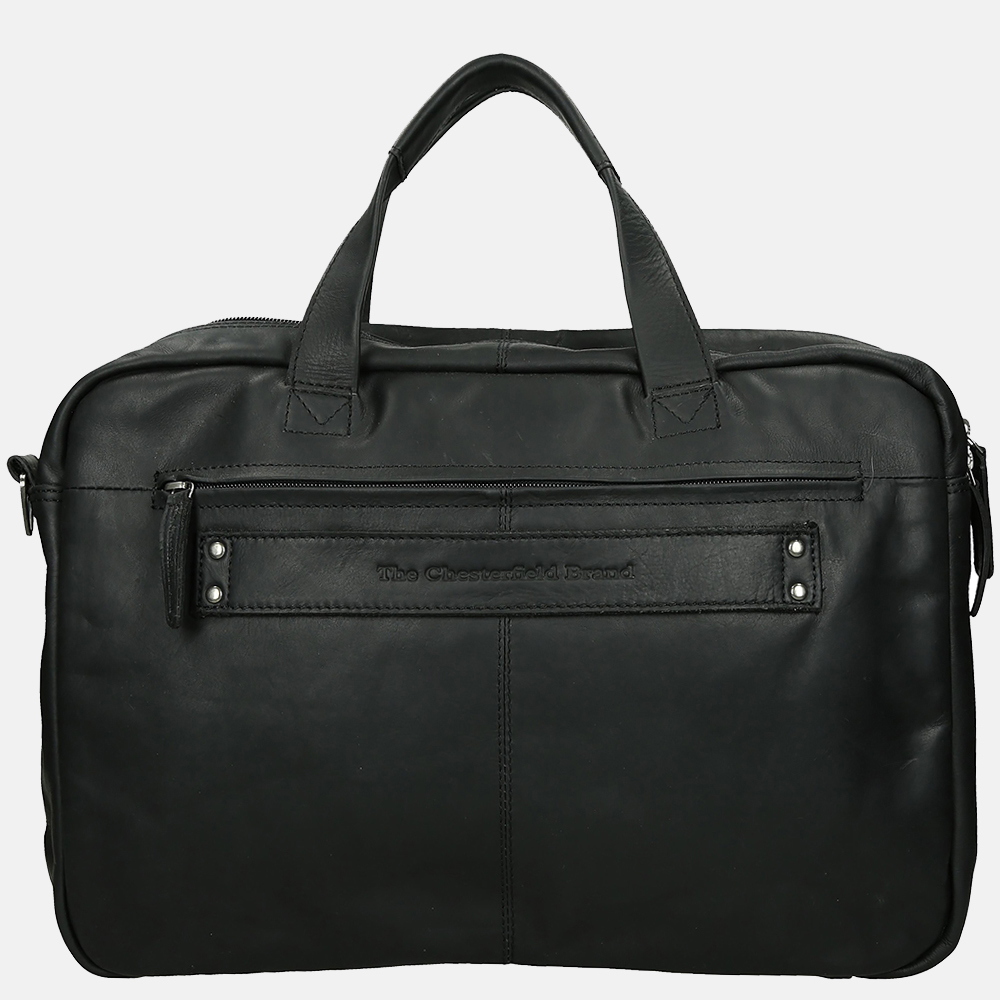 Chesterfield Ryan laptoptas 17 inch black bij Duifhuizen