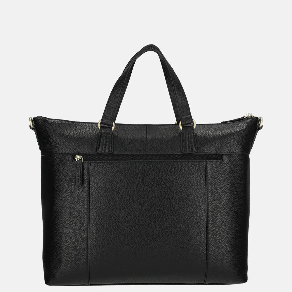 Rise of Rosa handtas met laptopvak M zwart bij Duifhuizen