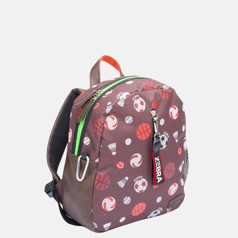 Zebra Trends kinderrugzak S sports brown bij Duifhuizen