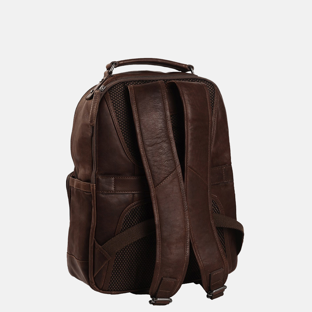 Chesterfield Austin rugzak 14 inch dark brown bij Duifhuizen