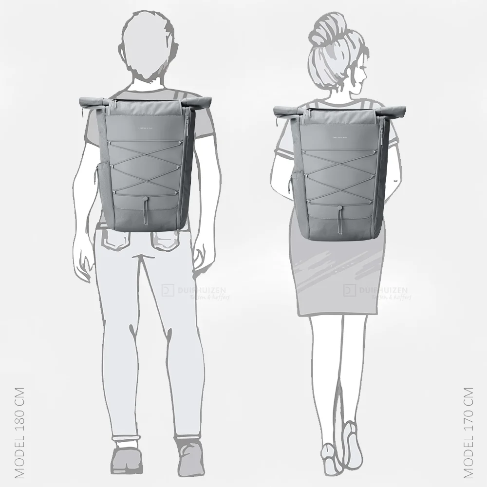 Kapten & Son Banff rugzak 16 inch stone grey bij Duifhuizen