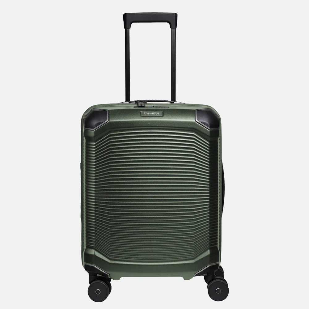 Travelite Millennium handbagage koffer 55 cm pine green bij Duifhuizen