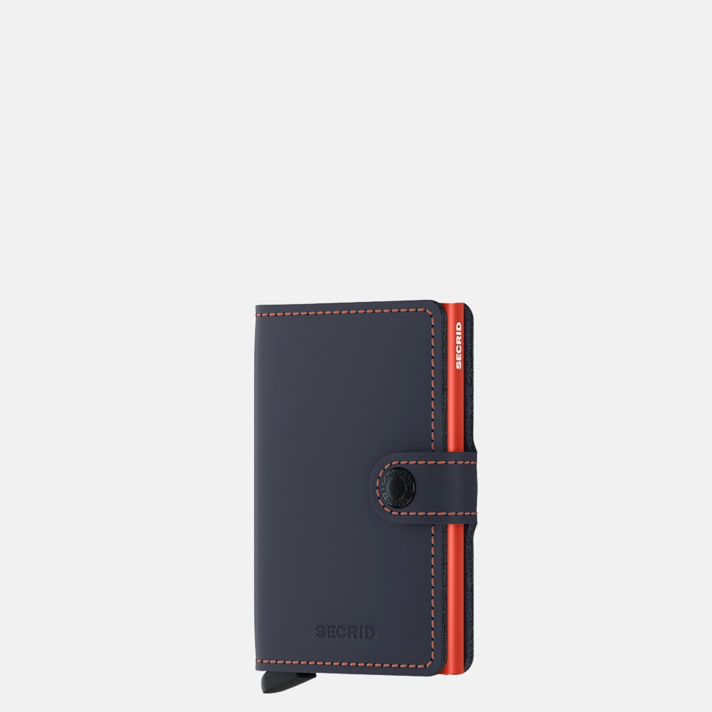 Secrid Miniwallet pasjeshouder matte night blue & orange bij Duifhuizen