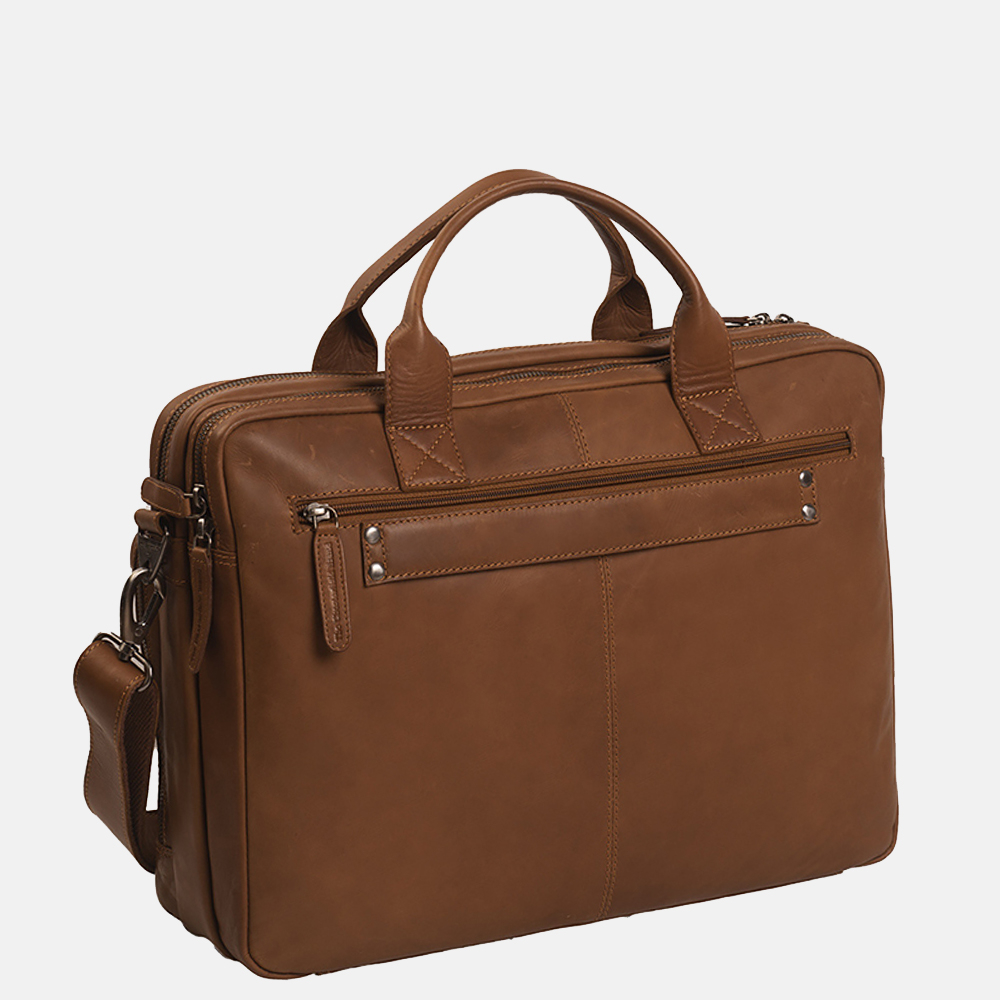 Chesterfield Jackson laptoptas 15 inch cognac bij Duifhuizen