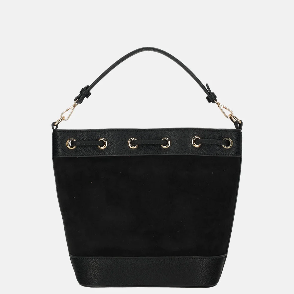 Firenze Reticule buideltas suedine black bij Duifhuizen