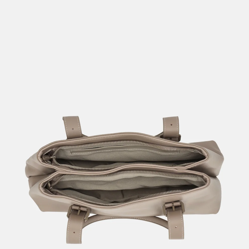 David Jones handtas warm taupe bij Duifhuizen