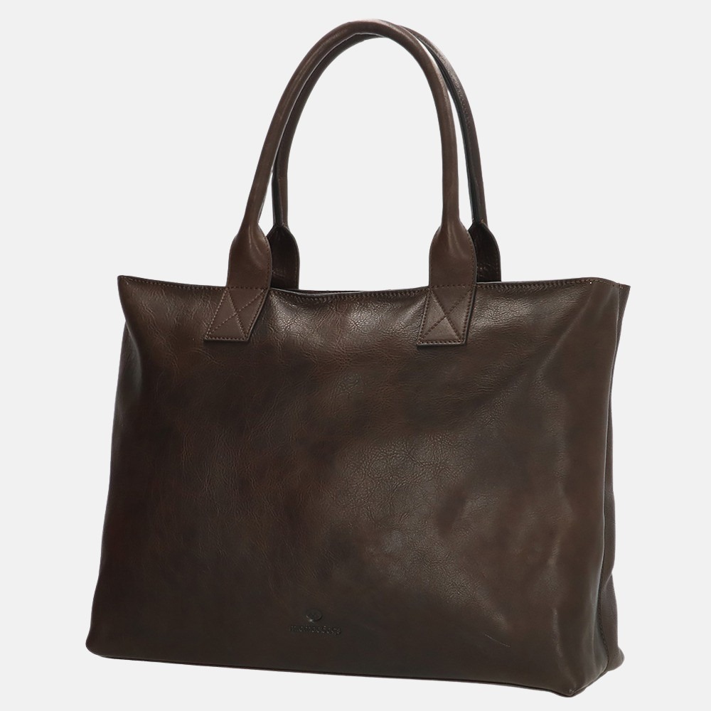 Micmacbags Discover shopper dark brown bij Duifhuizen
