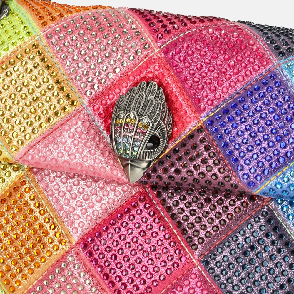 Kurt Geiger Kensington rainbow schoudertas multi bij Duifhuizen