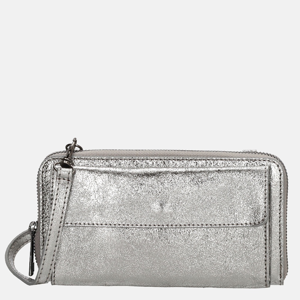 Charm London portemonnee/crossbody tas donkerzilver