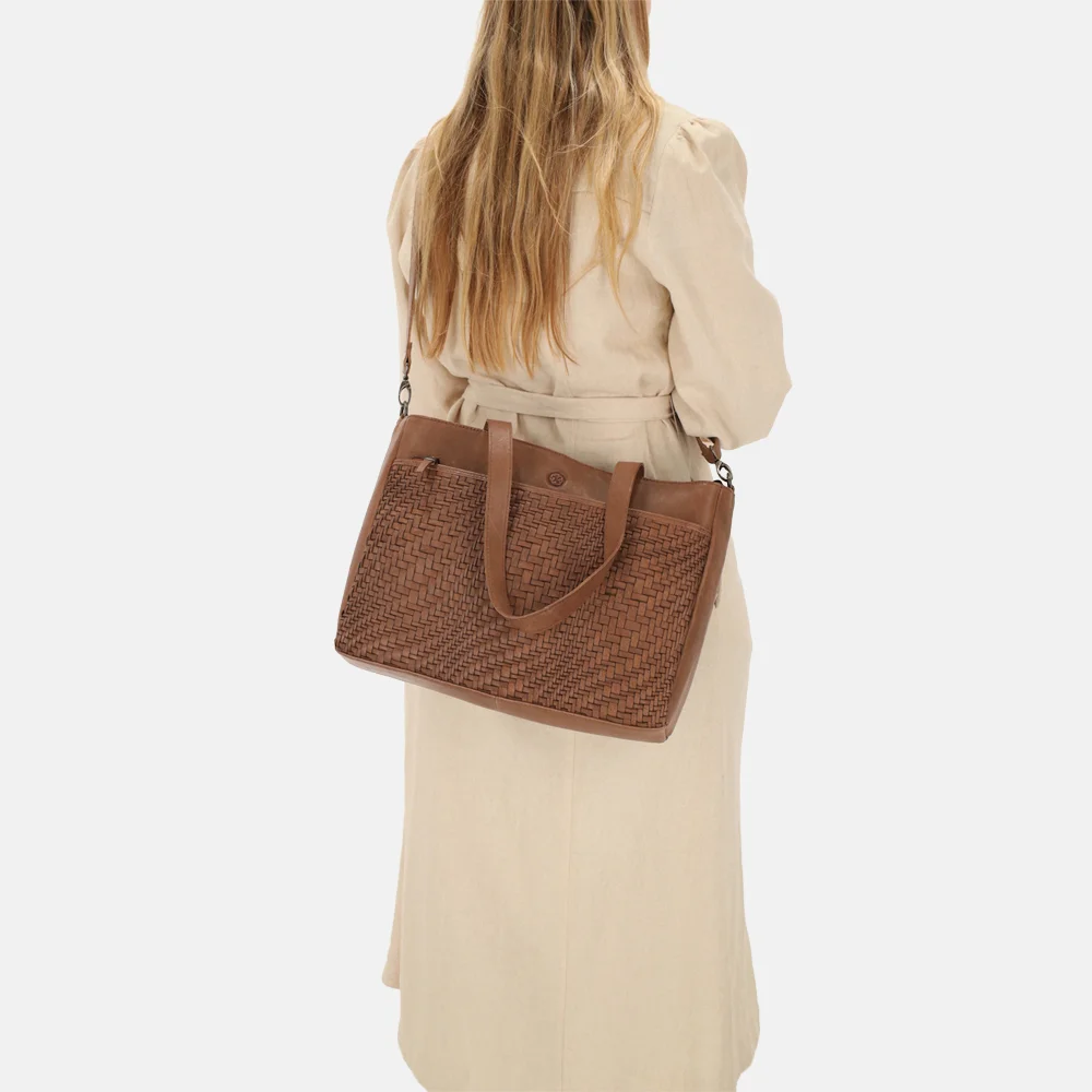 Hide & Stitches Inspired shopper bruin bij Duifhuizen