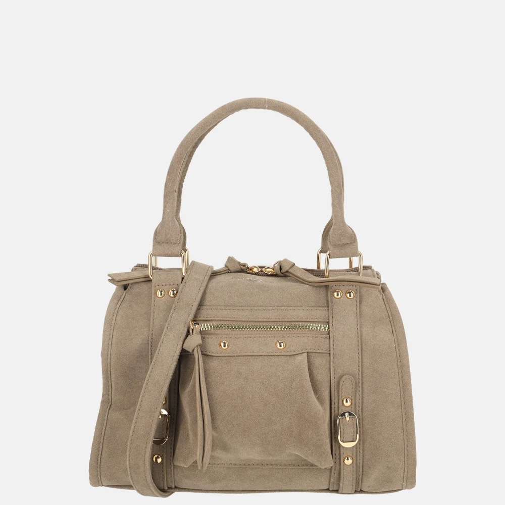 Flora & Co Suedine handtas taupe