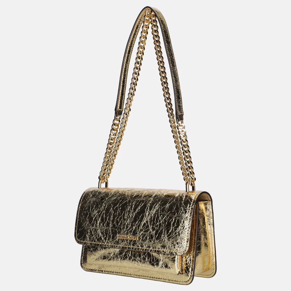 Michael Kors Claire schoudertas pale gold bij Duifhuizen