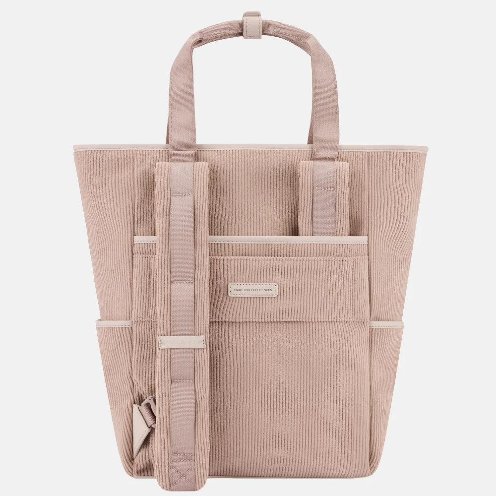 Kapten & Son Lindby Corduroy rugzak rose clay bij Duifhuizen