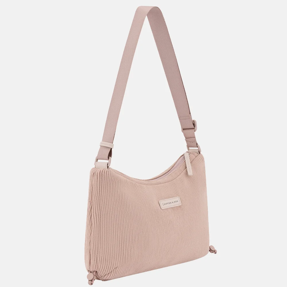Kapten & Son Skara Corduroy crossbody tas small rose clay bij Duifhuizen