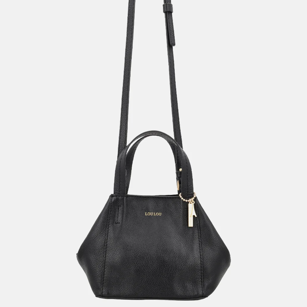 Loulou Essentiels Elodie handtas dark navy bij Duifhuizen