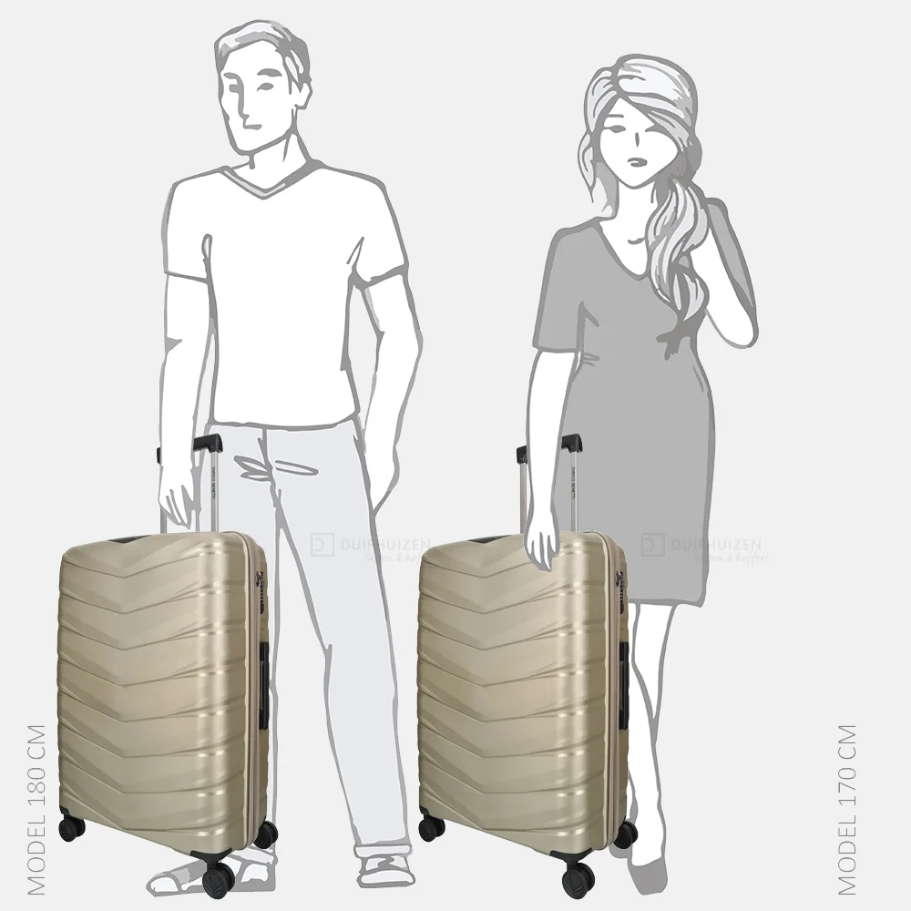 Enrico Benetti San Francisco reiskoffer 75 cm champagne bij Duifhuizen