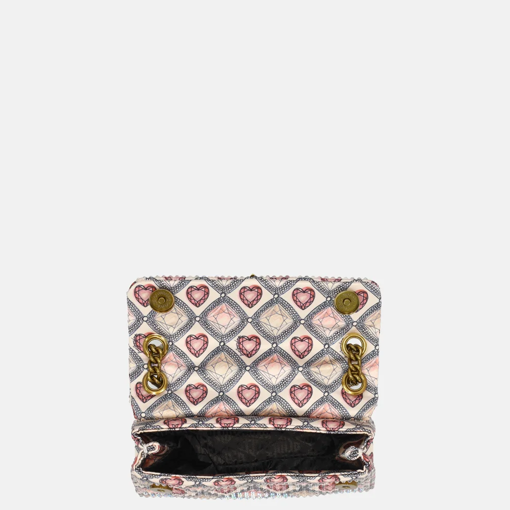 Kurt Geiger Fabric Kensington hartjes S beige comb bij Duifhuizen