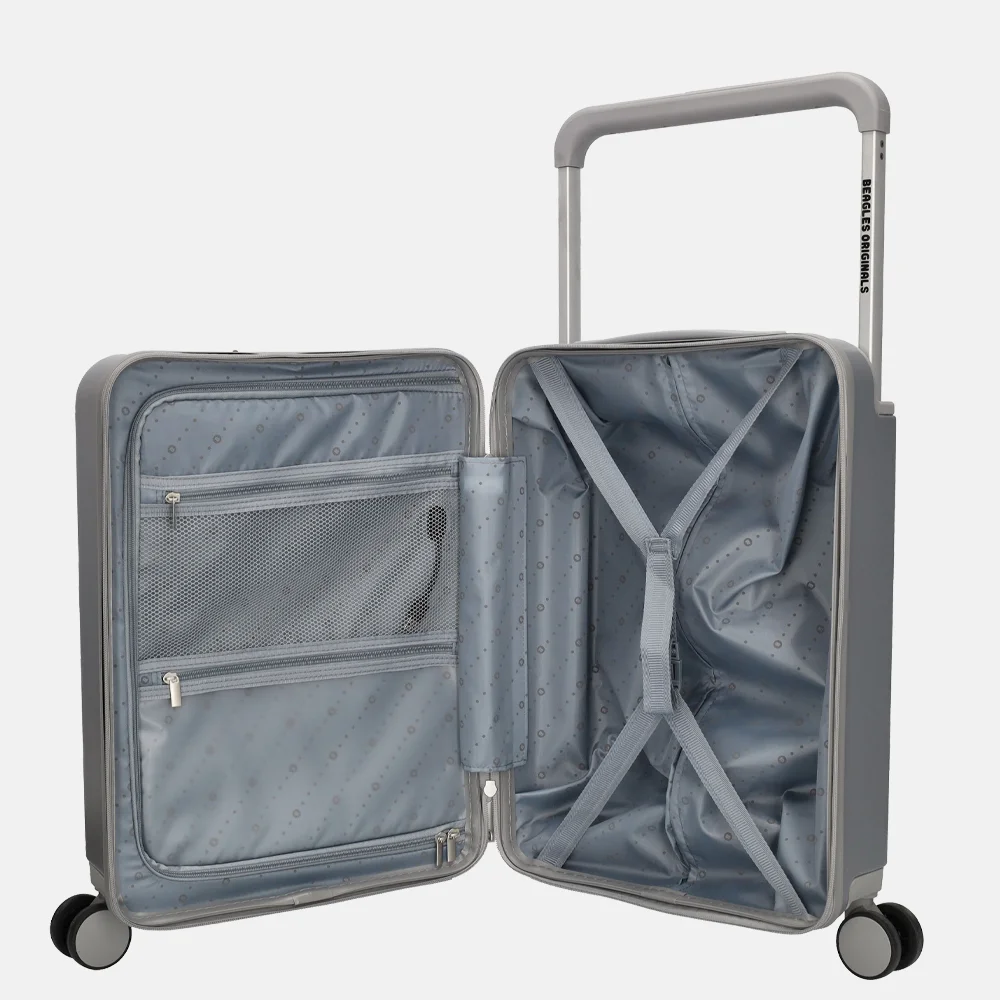 Beagles handbagage koffer 55 cm zilver bij Duifhuizen