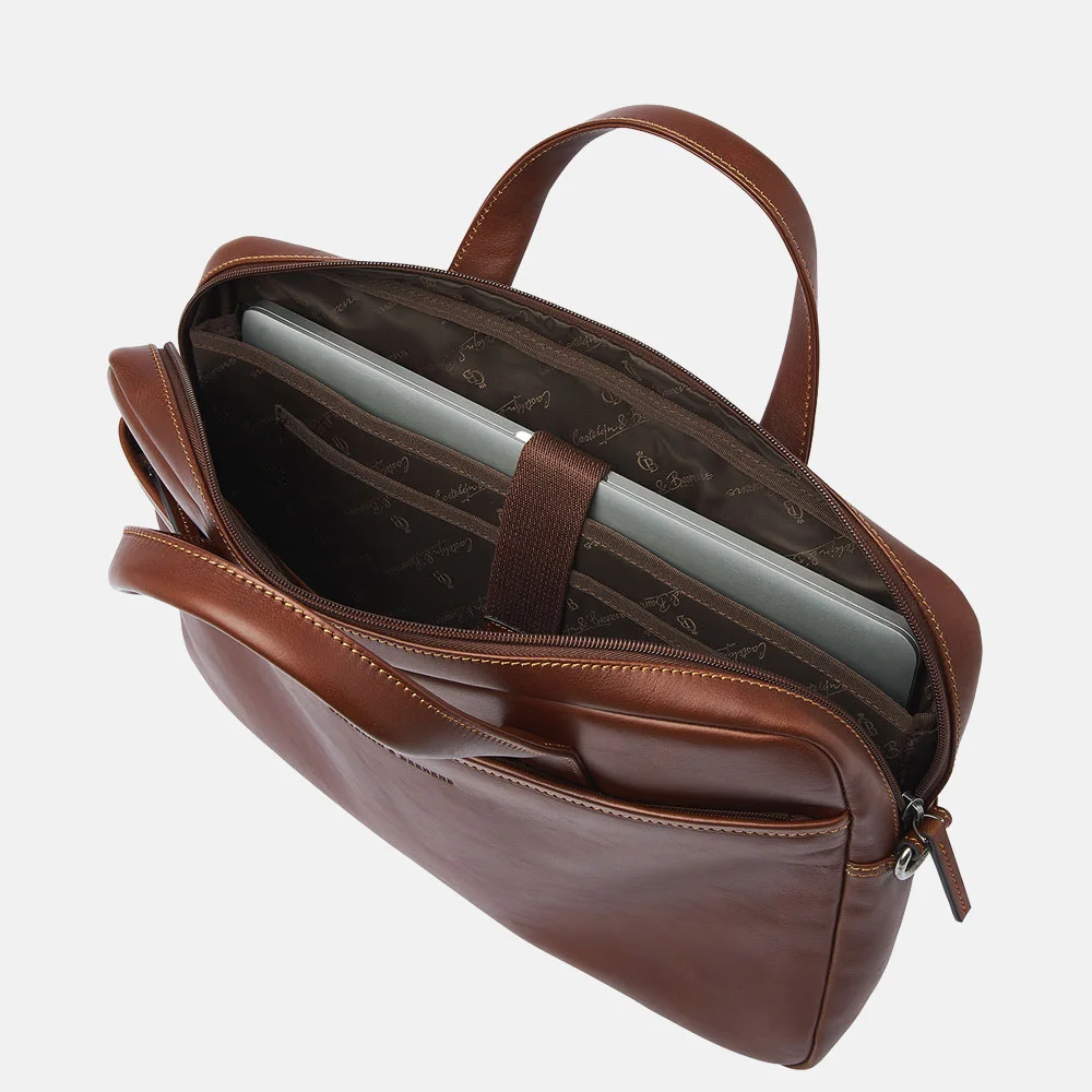 Castelijn en Beerens laptoptas 16.6 inch lichtbruin bij Duifhuizen