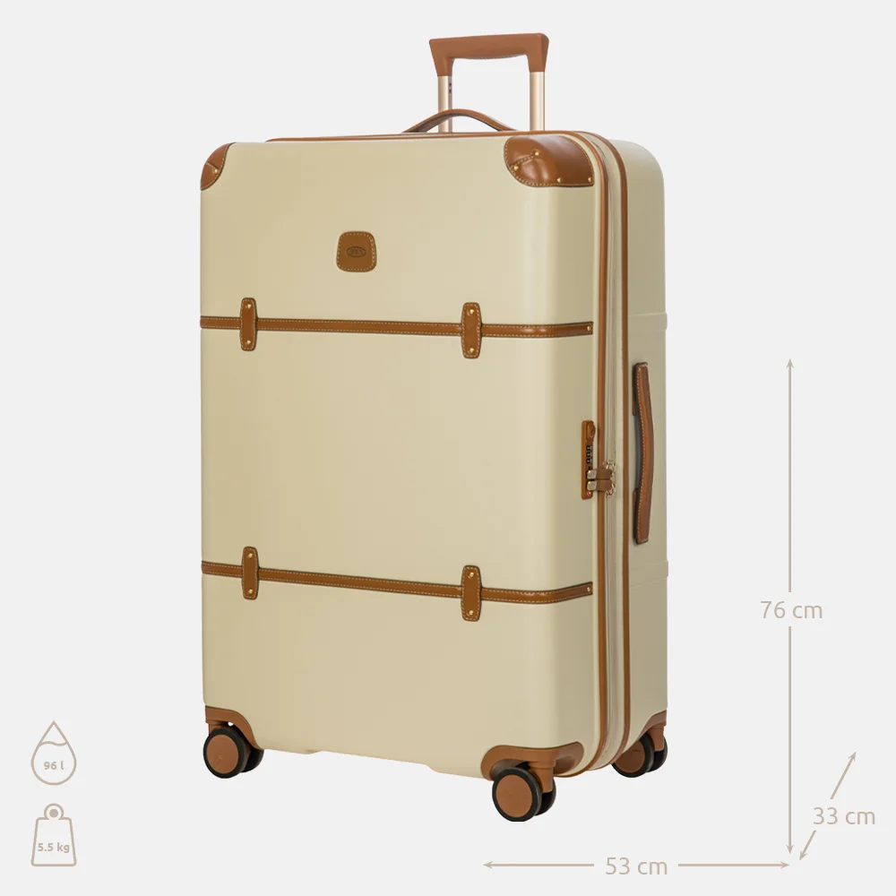 Bric's Bellagio trolley reiskoffer 76cm cream bij Duifhuizen