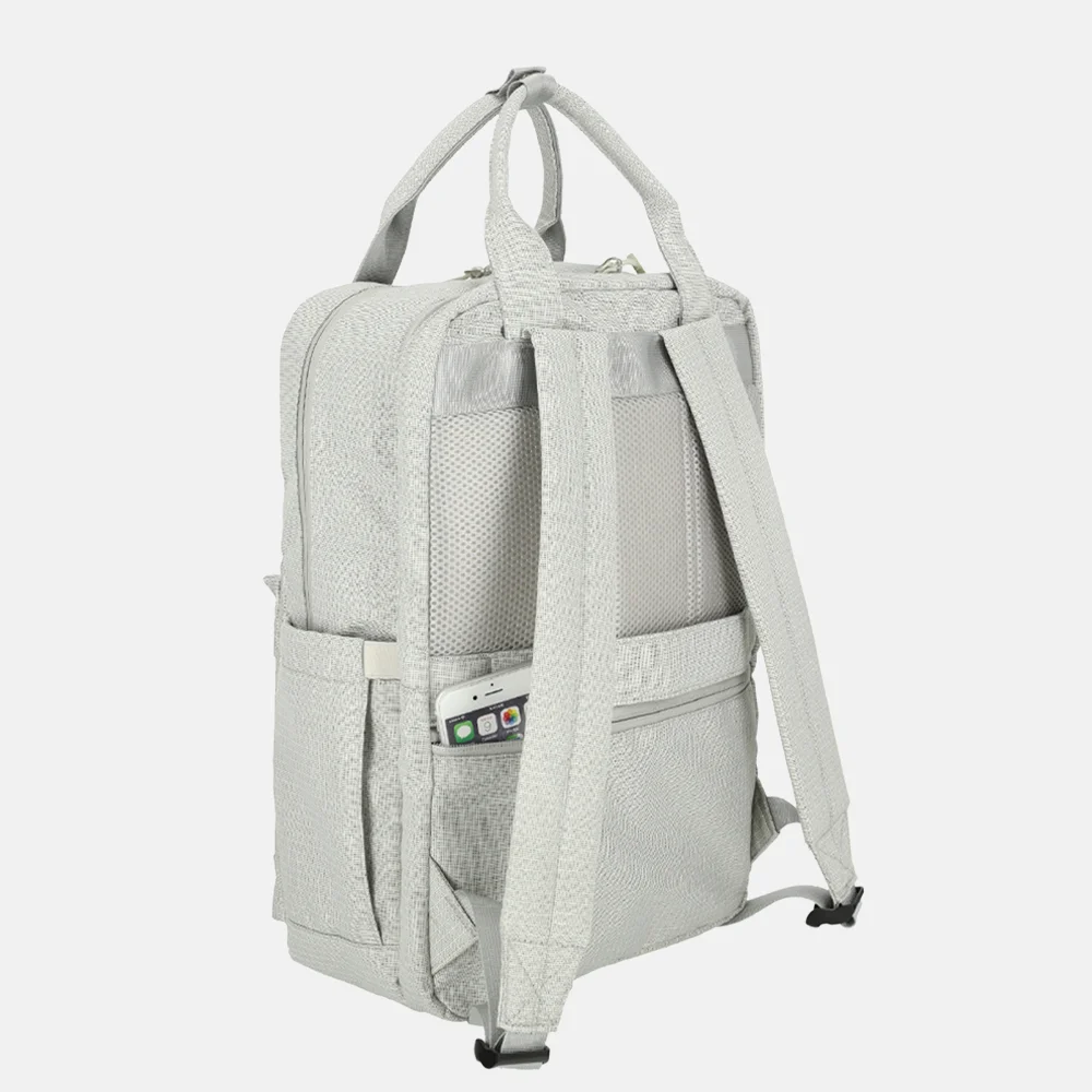 Enrico Benetti Luzern rugzak 2 vaks 17 inch beige bij Duifhuizen