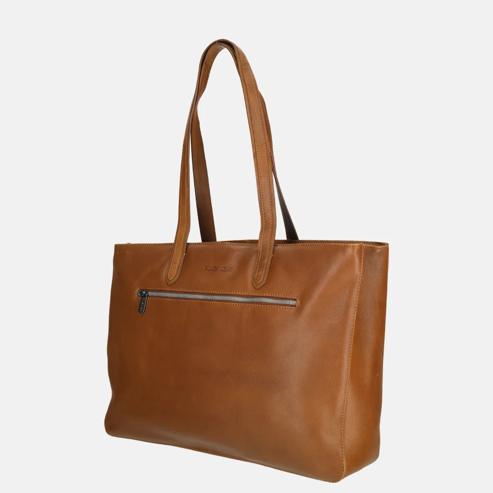 Plevier Livingston shopper 17 inch cognac bij Duifhuizen