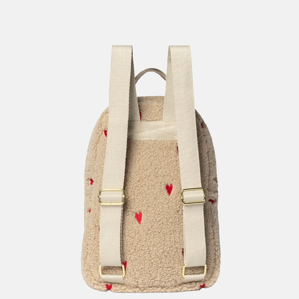 Studio Noos Teddy Hearts mini kinderrugzak ecru bij Duifhuizen