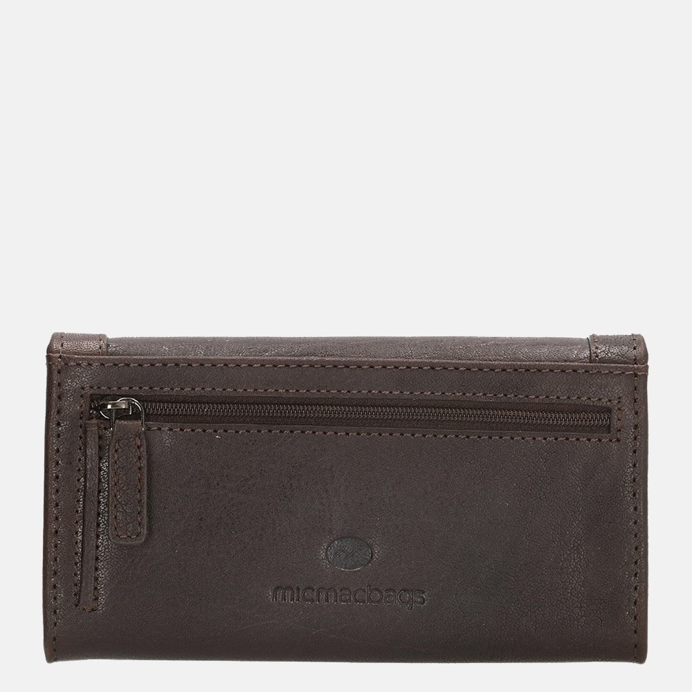 Micmacbags Legacy portemonnee dark brown bij Duifhuizen