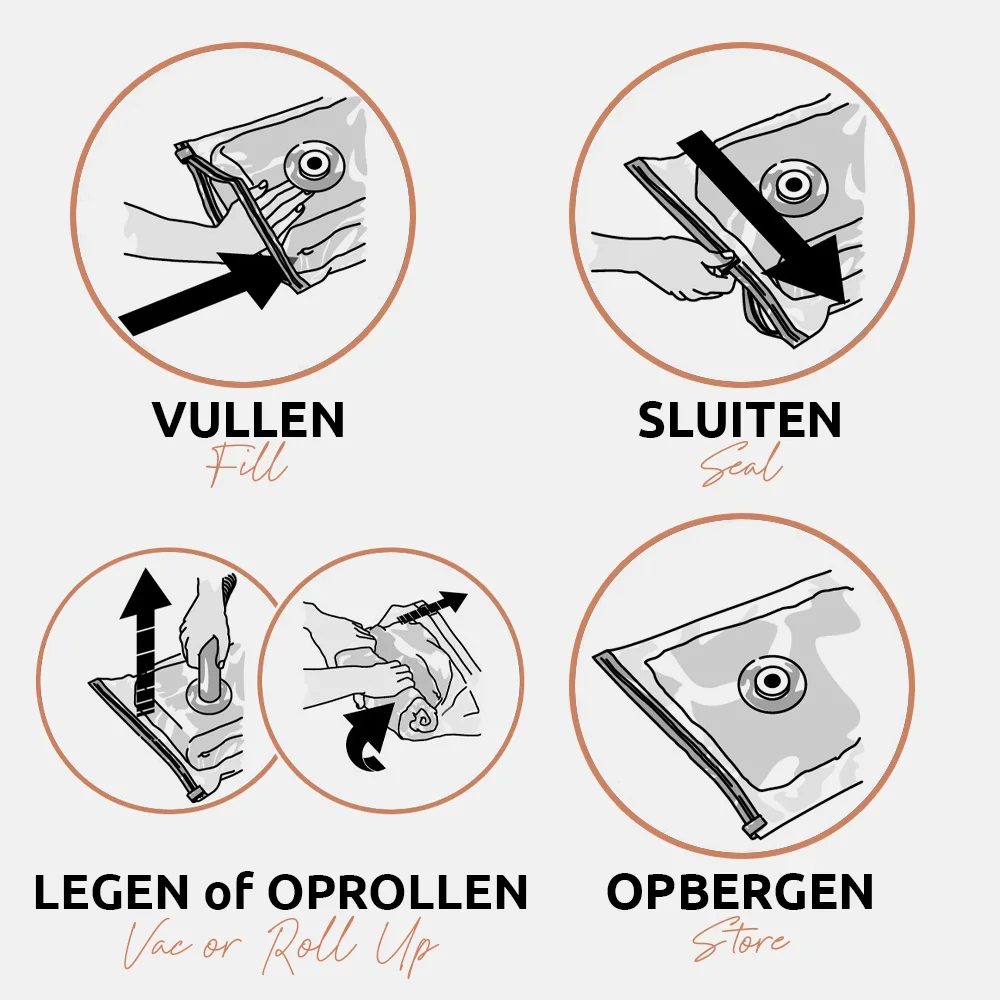 Spacebuddy 7-delig set incl travelbags inpakaccessoire bij Duifhuizen