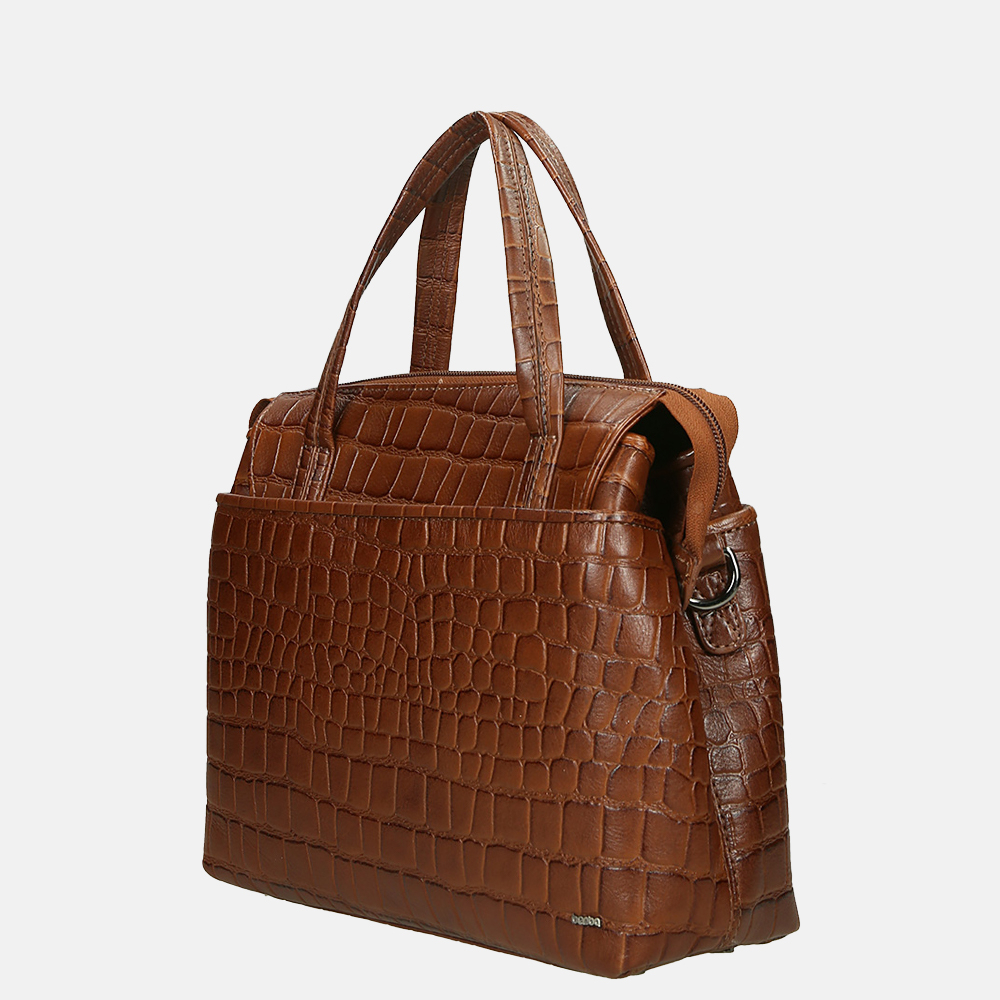 Berba Laguna handtas M croco cognac bij Duifhuizen