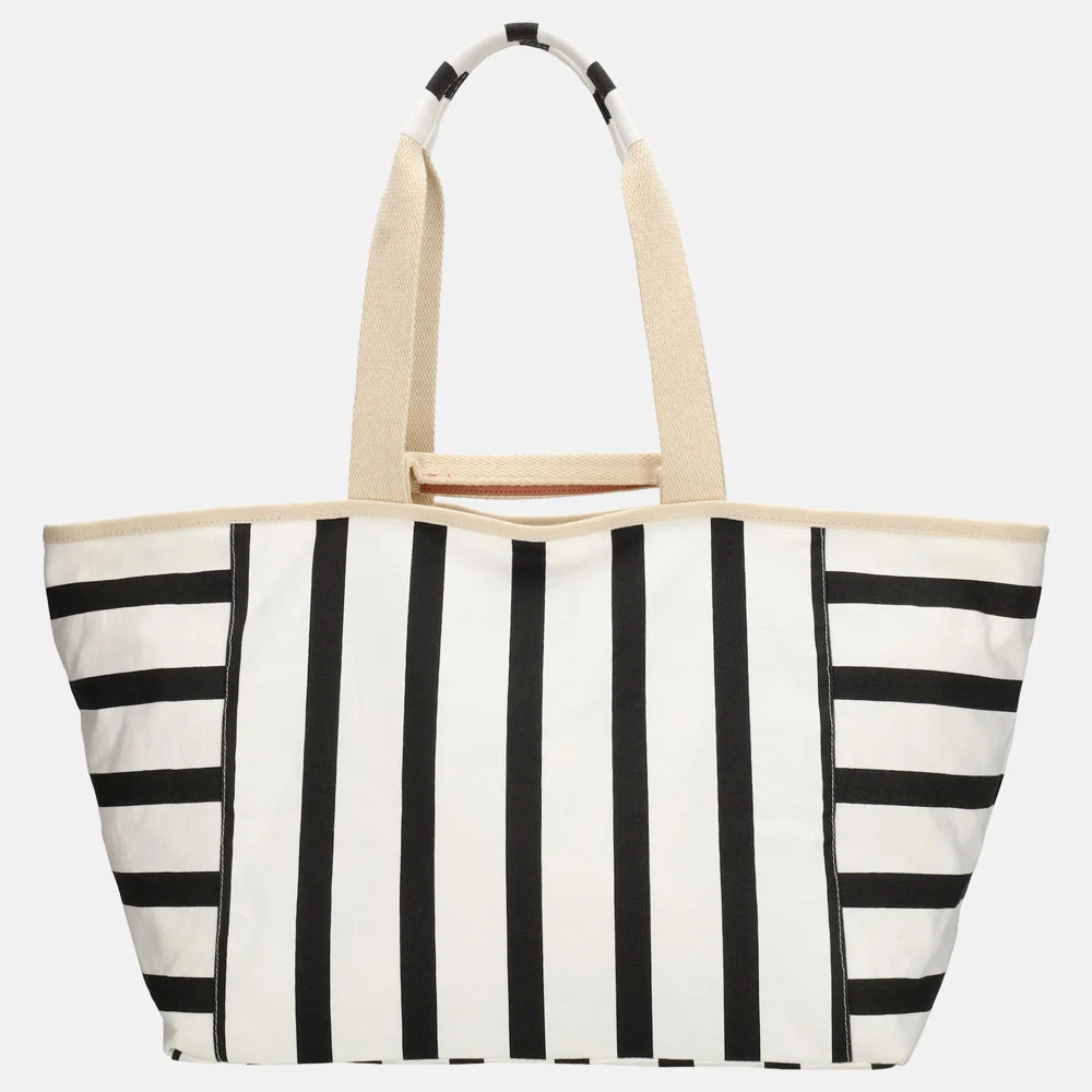 PE Florence strandtas zwart/wit bij Duifhuizen