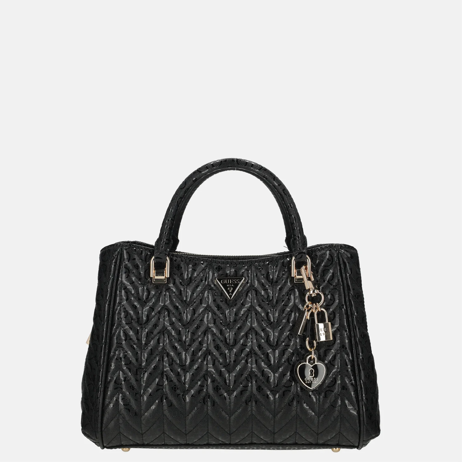 Guess Stacey girlfriend handtas M black bij Duifhuizen