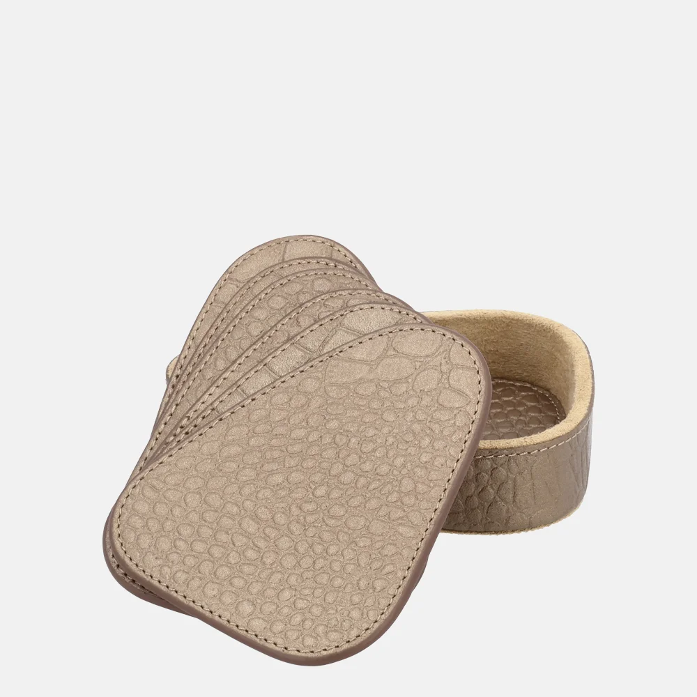 Chamada leren onderzetters croco organisch koper bij Duifhuizen