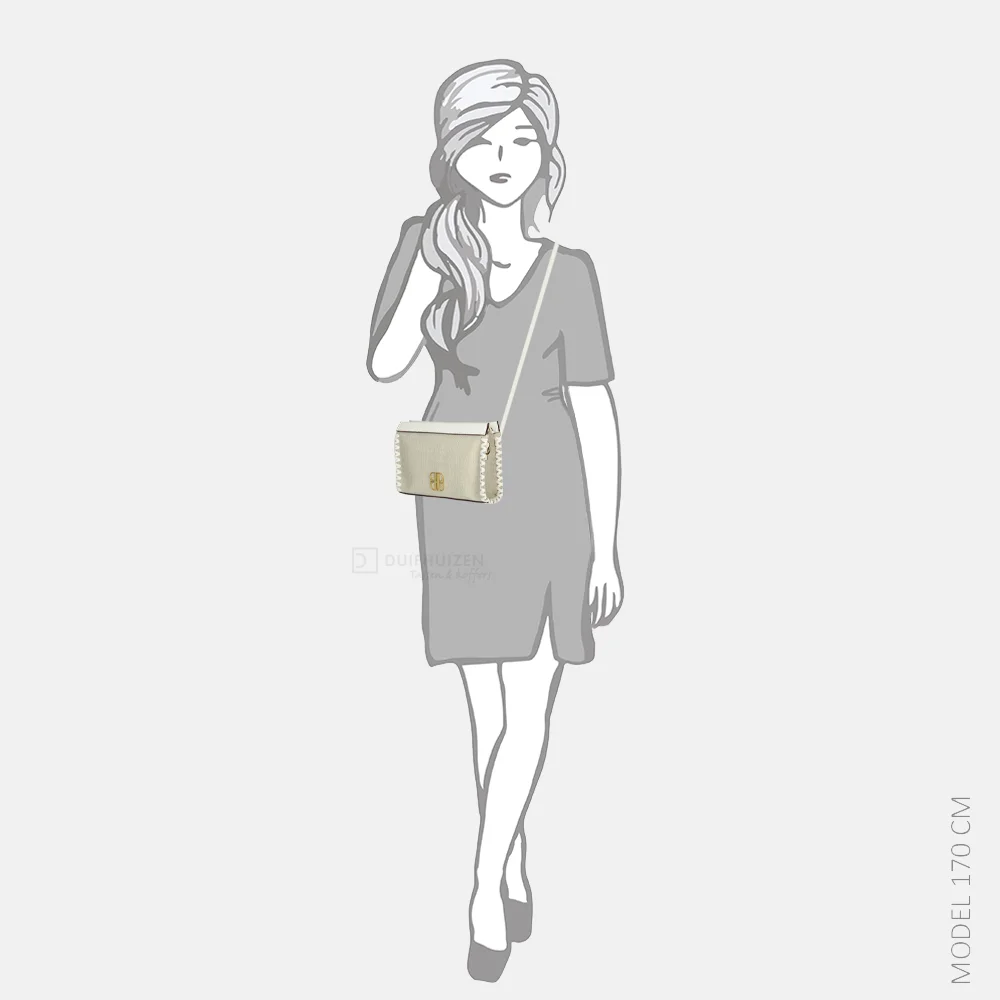 Laurent David crossbody tas off white bij Duifhuizen