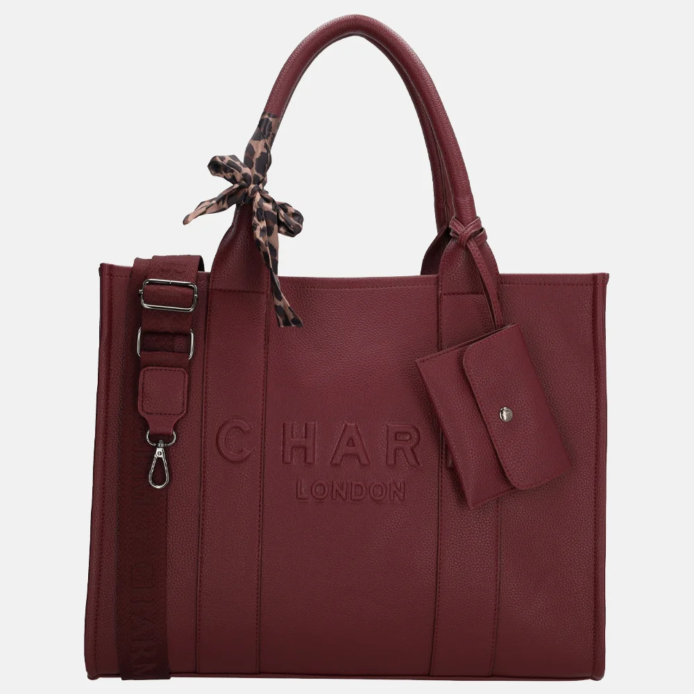 Charm London laptoptas 15 inch bordeaux bij Duifhuizen