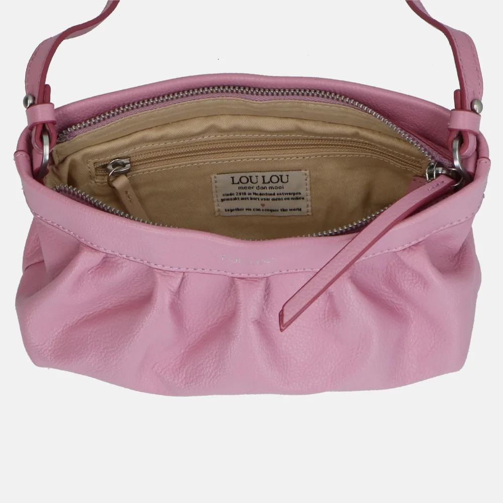 Loulou Essentiels Sophie crossbody tas kobi pink bij Duifhuizen