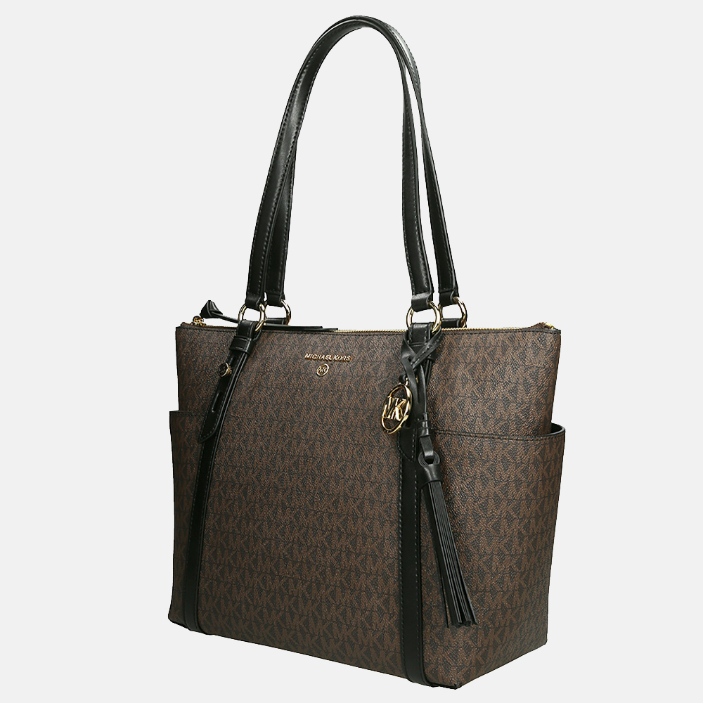 michael kors black monogram bolsa