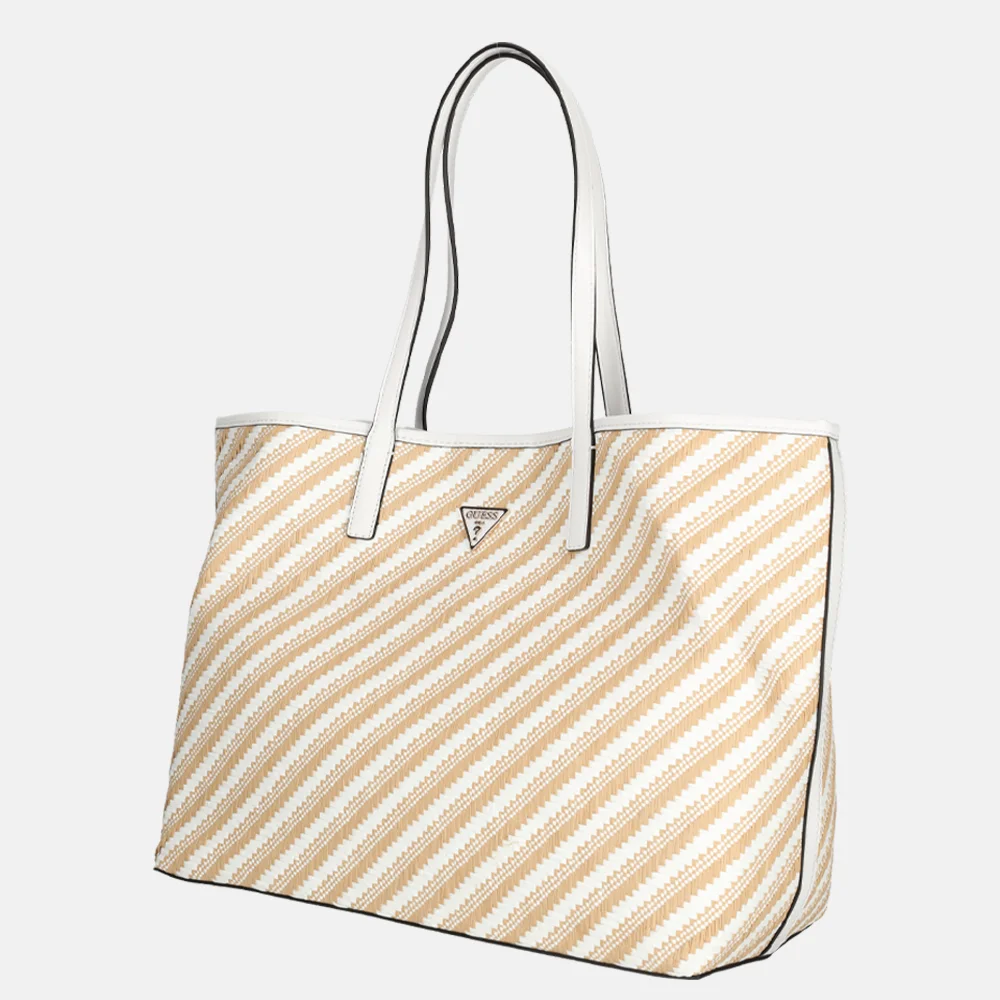 Guess Vikky 2 in 1 tote shopper L natural/white bij Duifhuizen