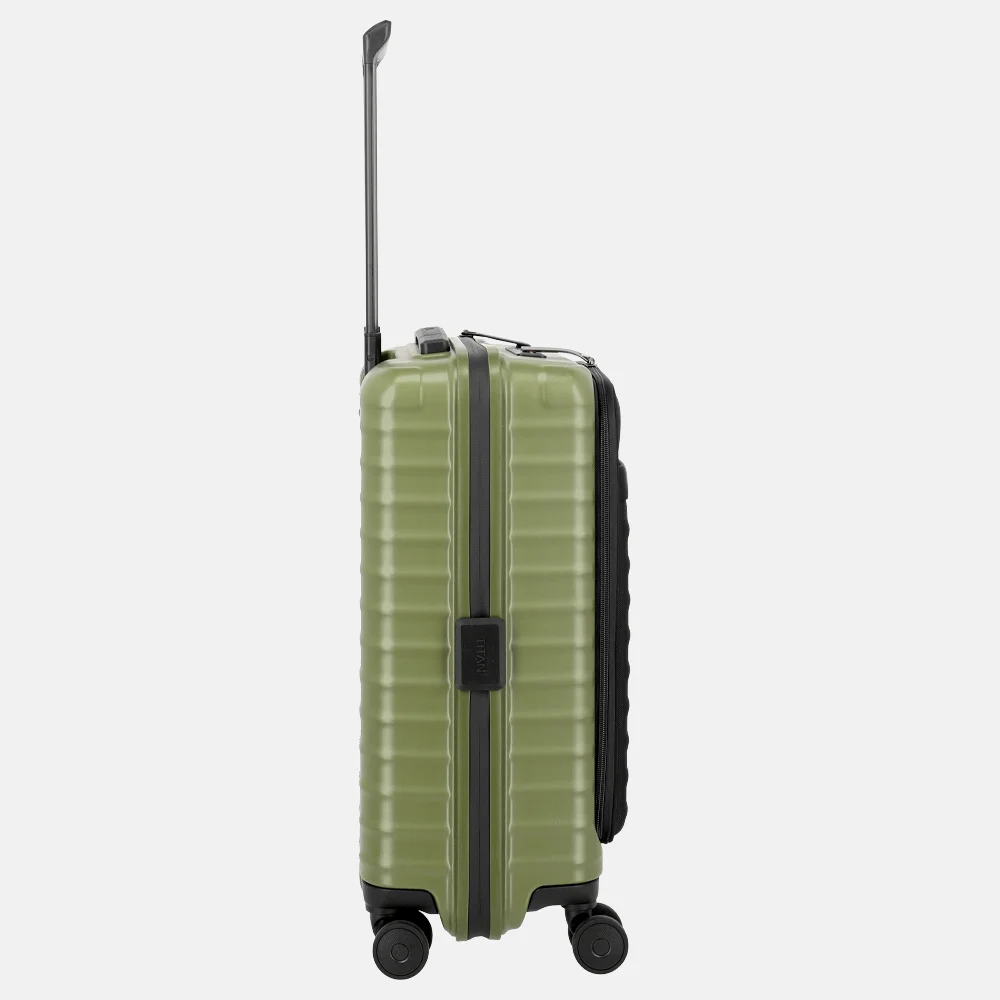 Titan Upgrade handbagage koffer frontpocket 55 cm forest green bij Duifhuizen