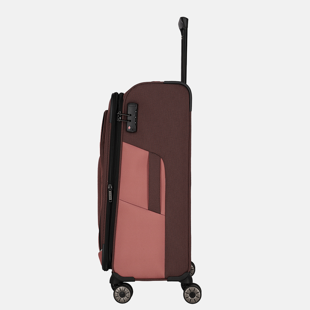 Travelite Viia koffer 67 cm rose bij Duifhuizen