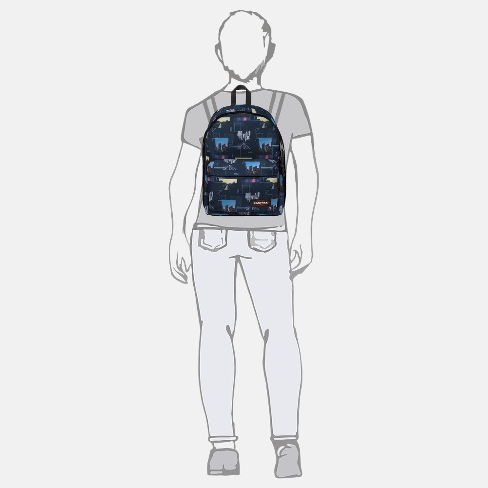 Eastpak Out of Office rugzak 14 inch shapes blue bij Duifhuizen