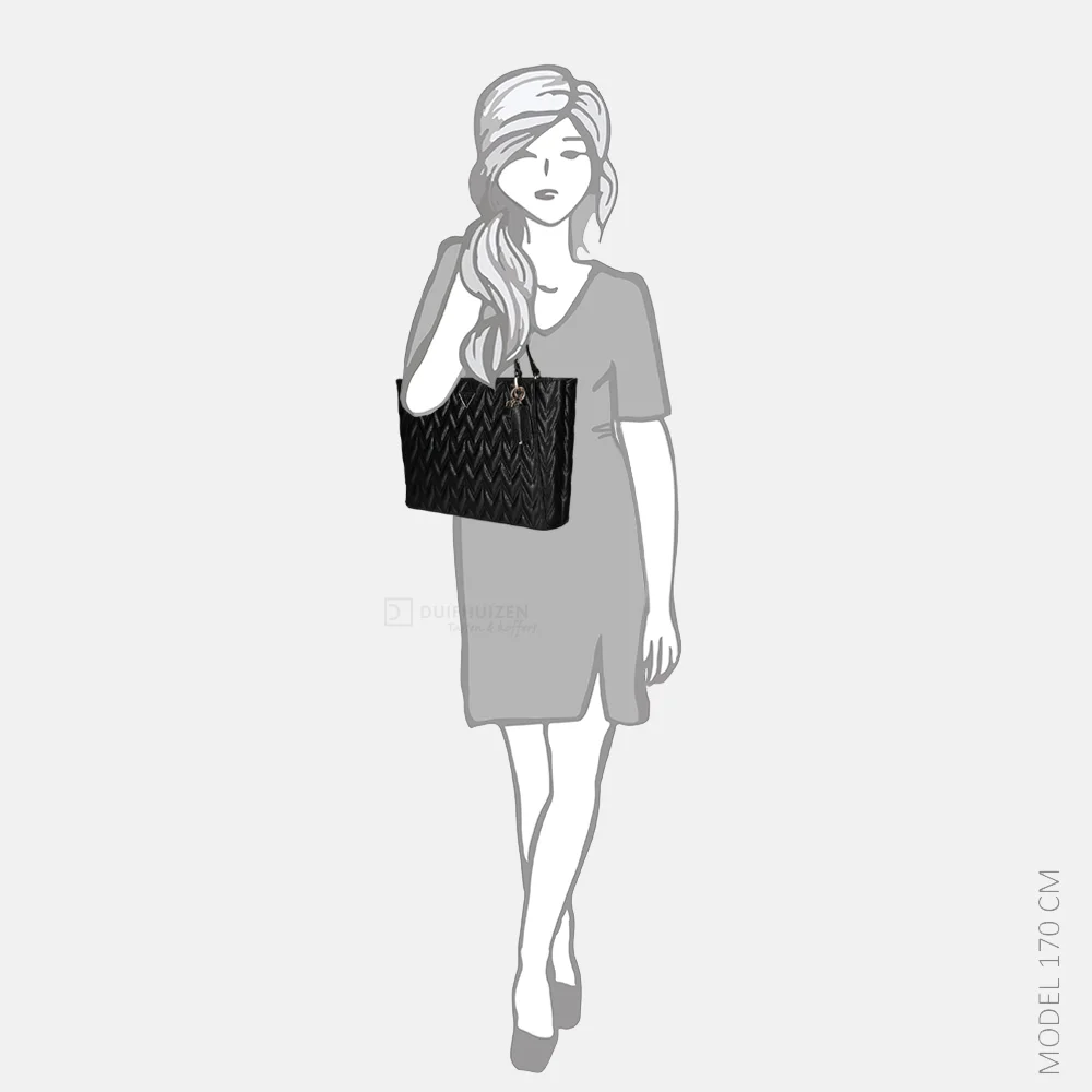 Guess Adelard Noel shopper black bij Duifhuizen