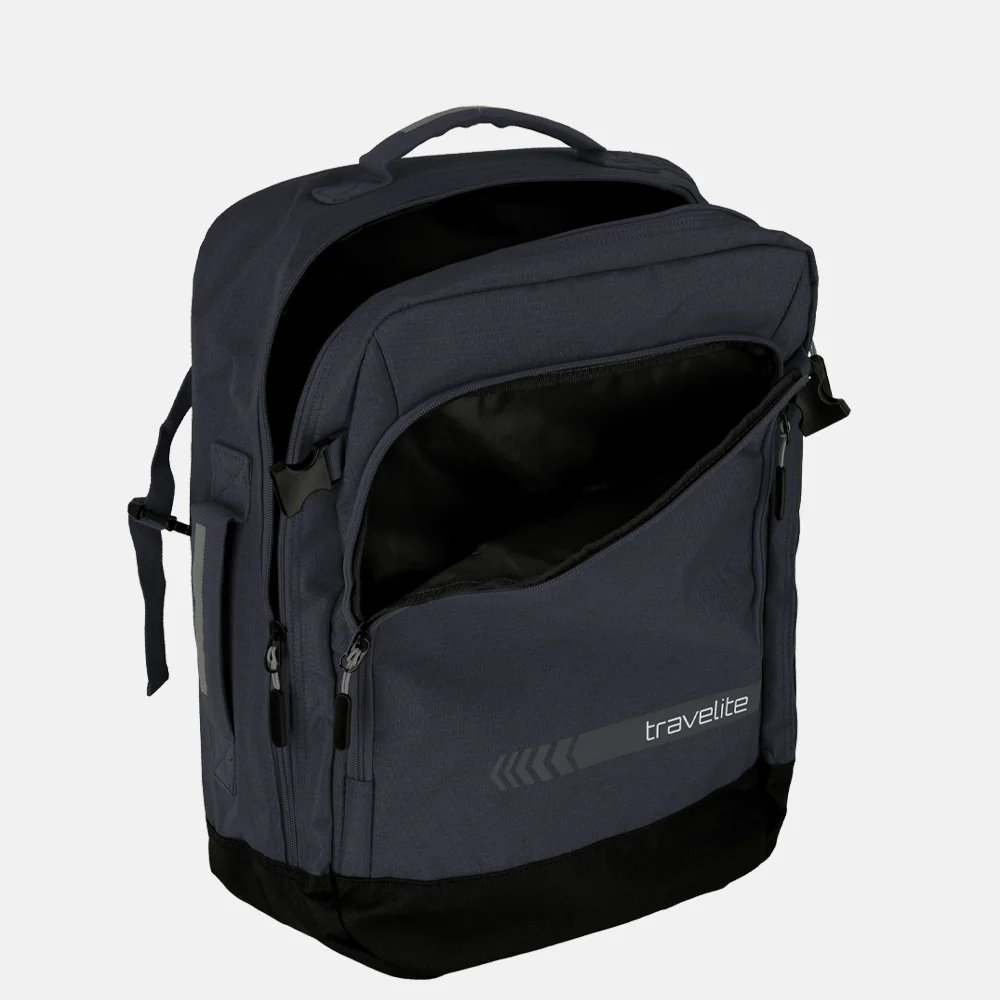 Travelite Kick Off Cabin Size backpack/weekender rugzak dark anthracite bij Duifhuizen