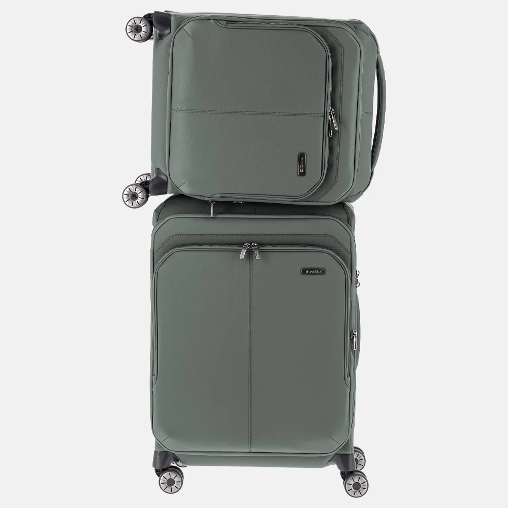 Travelite Priima handbagage koffer 55 cm olive bij Duifhuizen