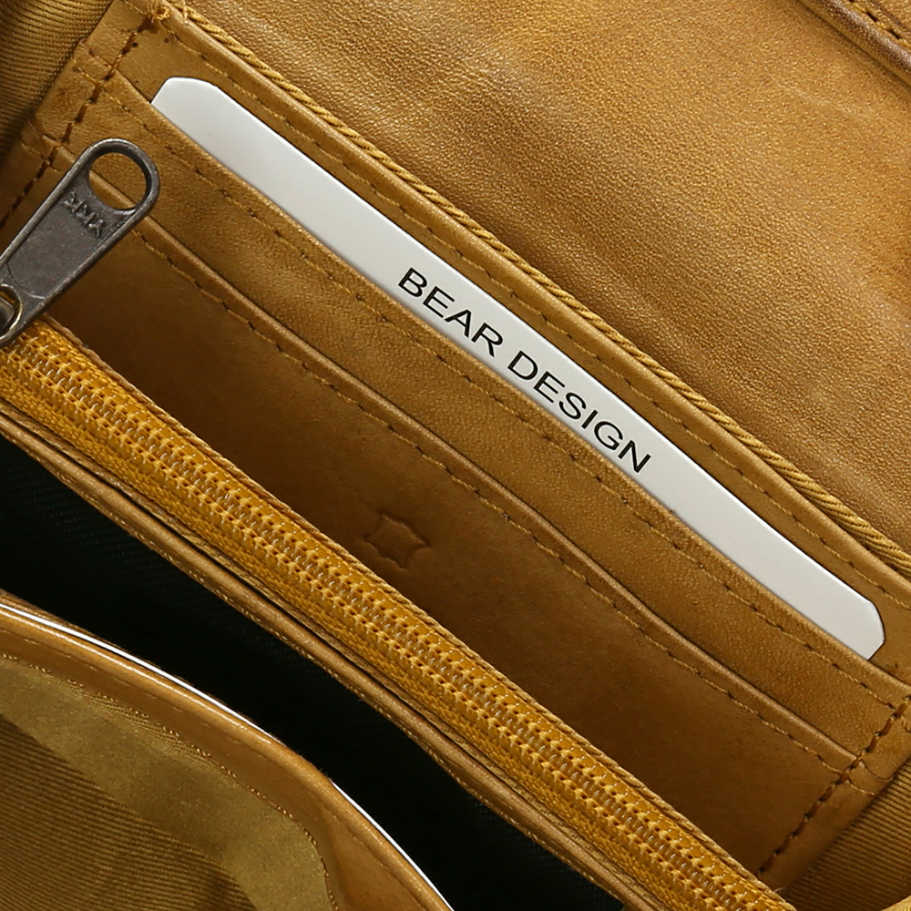 Bear Design Flappie portemonnee oker bij Duifhuizen