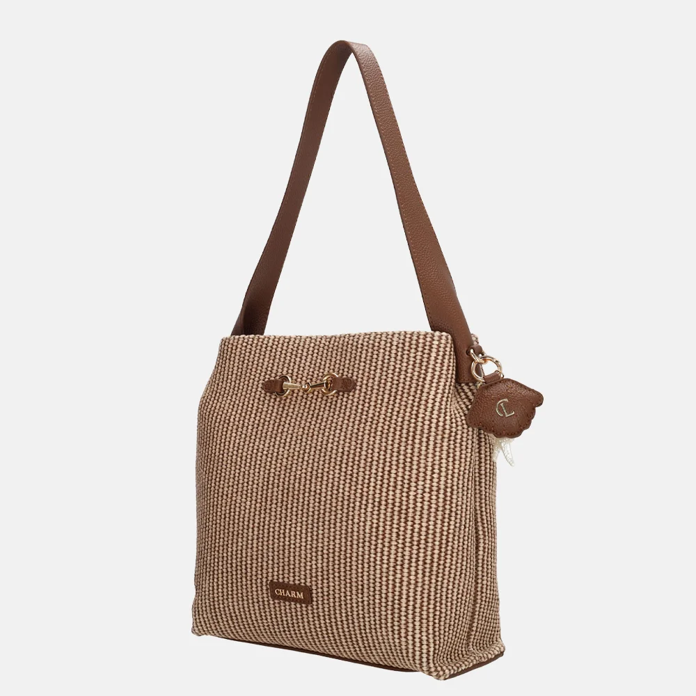 Charm London Santorini schoudertas M bruin bij Duifhuizen