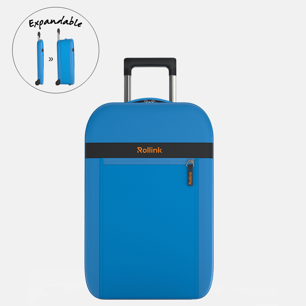 Rollink Flex Aura Expandable handbagage koffer 55 cm dive blue