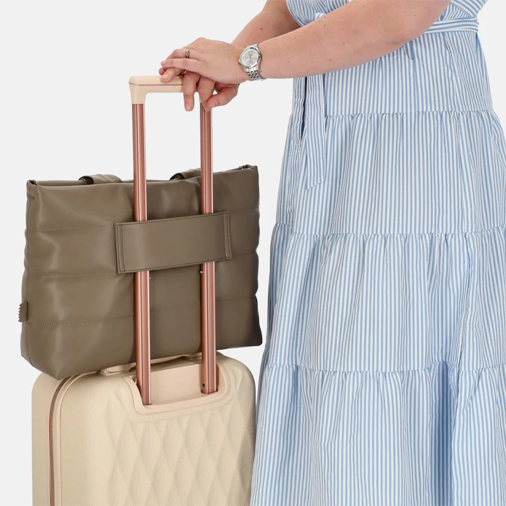 Zebra Trends Evie shopper taupe bij Duifhuizen
