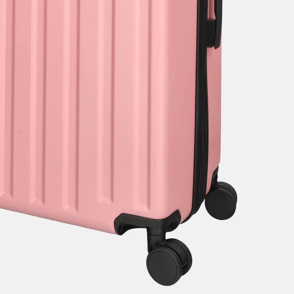 Enrico Benetti Portland kofferset 3-delig roze bij Duifhuizen